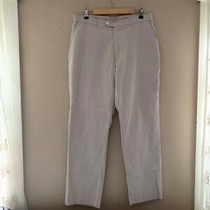 Alan Flusser Mens Pinstripe Chino Pants 36x32 Golf Old Money Academia Preppy